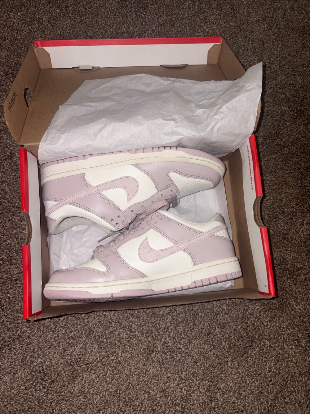 Nike Women's light purple and White Dunk Low Sneakers